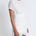 Showpo . Dress White Perfect Solution Mini Dress Sz 4 NWT Swiss Dots Wrap Photo 2