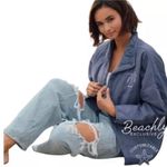 Amuse Society  Blue Seabreeze Embroidered Lightweight Quilted Jacket - L/XL - NWT Photo 8