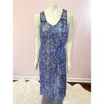Others Follow Blue and White Paisley Dress w/ Pleats Photo 8