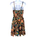 Angie  Floral Sleeveless Cutout Smocked Back Mini Dress Multicolor Size Small NWT Photo 5