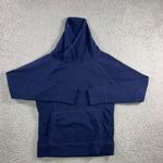 Athleta ‎ Sweatshirt Women Small Funnel Neck Wool Blend Blue Pullover Thumb Holes Photo 0