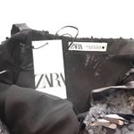 ZARA  Sequined Mesh Mini‎ Cocktail Dress Black NWT Medium Photo 4