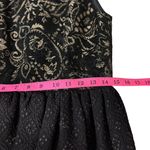 CAROLYNE ROEHM Vintage metallic print high neck formal gown dress S/M 6 Black Size M Photo 11