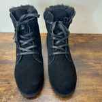 BEARPAW Ariella Winter Boots 9 Women Suede Waterproof Shearling Wool Lined Black Photo 2