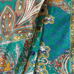 Hinson Wu Gemma Long Sleeve Teal Paisley Print Shirt Size S NWT Green Photo 11