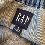 Gap Denim Halter Dress Button Front Blue Jean Size 8 Collared Jumper Photo 2