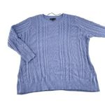 Lane Bryant Purple Lavender Metallic Sparkly Cable Knit Long Sleeve Sweater Photo 0