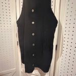 Celebrity Pink  Black Corduroy Button Front Pinafore Dress Jumper Size M Photo 4