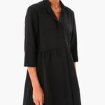 Tuckernuck Black Stretch Crepe Royal Shirt Dress size M fall 3/4 sleeve Size M Photo 1