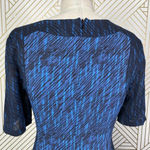 Whistles Navy Blue Silk Abstract Print Sheath Dress Size US 4 Photo 6