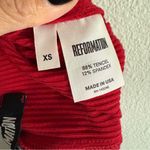 Reformation  Red Ribbed Skirt. Size XS Photo 3