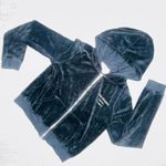 Juicy Couture  forever 21 black cropped velour track suit long sleeve sweater sm Photo 2