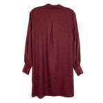 Joie  Amaranda Maroon Shirt Dress Long Sleeve Lined With Pockets Photo 4