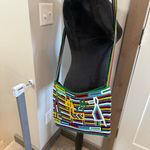 Handmade South American Woven Rope String Crossbody Purse Bag Colorful Aztec Abstract Art Photo 1