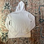 Ralph Lauren LRL Sweater Womens Large White Pullover Hoodie Thermal Waffle Knit Photo 7