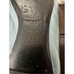 Saint Laurent  Metallic Blue Leather Bow Ballet Flats Size 391/2 US 9 Photo 9