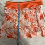 Adidas  Women Floral Print Tennis Skort Orange White Athleisure Size Small Photo 5