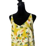Banana Republic Sleeveless Top Womens XS Floral Palm Print Tropical Vacation Photo 2