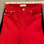 ZARA  Woman Premium Denim Red & Black Pants. Photo 4