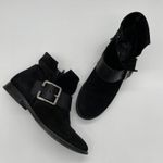 Paul Green Suede Buckle Ankle Boots - Black - US 6/UK 3.5 Photo 0
