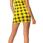 Motel Rocks  Maretha Dress In Winter Plaid Yellow Size Small Photo 1