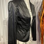 Vintage Odds’n Evens Y2k One clip/eyelet closure Fit Flare Rave Blazer Shiny satin Moto rocks Evening Formal Club Work Bratz Preppy Photo 2