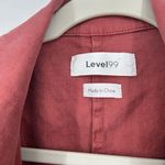 Level 99 Rachel Linen Blend Blazer Jacket Rose Pink Open Front Stretch Size S Photo 9