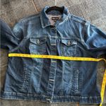 New Look Women’s SIZE 2X Dark Wash Denim Jean Jacket Stretch Blue Casual Photo 8