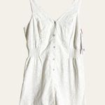 Parker Lorna Cotton Eyelet Tie-Back Cutout White Romper Size 2 Photo 3