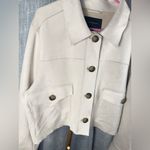 Banana Republic  Vegan Suede Cropped Jacket size XL NWT Color Selenite/cream Photo 3