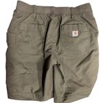 Carhartt Women's Olive Carpenter Stretch Flex Workwear Original Shorts Size 8 Photo 1