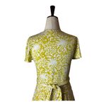 Boden Dress Women‎ 6 Yellow White Floral Evangeline Jersey Wrap Dress Mini Boho Photo 7