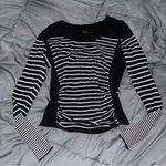 Rampage Y2K Black & White Striper Sweater Photo 0