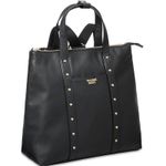 Victoria's Secret Studded Convertible Black Backpack Handbag Purse Tote Travel Photo 1