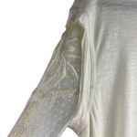 Free People Off White Lace Sleeves T-Shirt Size S Photo 7