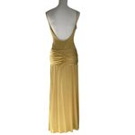Anna October Selena Gown in Yellow Medium New Womens Jersey Tie Maxi Dress Photo 5