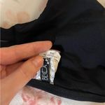 Becca  Women’s Standard Fine Line Scoop Bikini Top Black Size M Ribbed Resort Photo 4