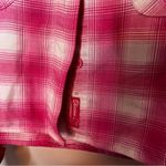 DIXXON Women's The Valentine Pink & White Plaid Crop Flannel Shirt Sz M Size M Photo 8