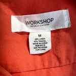 Workshop Republic Clothing Dress Medium Orange Linen Tencel Sleeveless Shift Photo 8