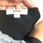 AGOLDE Sylvi Long Sleeve Square Back Bodysuit Black Women’s Size Large Open Back Photo 8