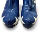 Blue platform ankle boots with white stars wonderwoman go go women’s size 8 Photo 5