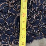 ZARA basic navy blue lace flowy top size S Photo 3