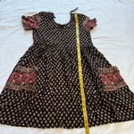 Doll Style Vintage S. Roberts Rayon Dress Black Brown Fall Fashion L/XL Size L Photo 10