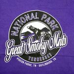 Fruit of the Loom Great Smoky Mountains National Park Unisex T Shirt Top Tennessee Purple Large Photo 2