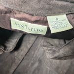 Ann Taylor Suede Leather Button Front Shirt Jacket Brown Womens S Photo 4
