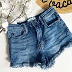 KanCan Madeline Triple Fray Hem High Rise Denim Cut Off Shorts Blue Size 27 Photo 4