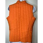 Women’s Orange Quilted Puff Button Vest Orange Size L Photo 5