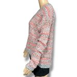 Aeropostale Womens Knit Sweater Pullover Slouch Striped Stretchy Pink Orange Lrg Photo 3
