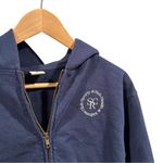 Sporty & Rich Navy SRHWC Zip Hoodie XS Navy Heavyweight Cotton Blue Photo 8