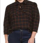 a.n.a 🆕 NWT  Plus Womens Split Tie Neck 3/4 Sleeve Blouse Photo 0